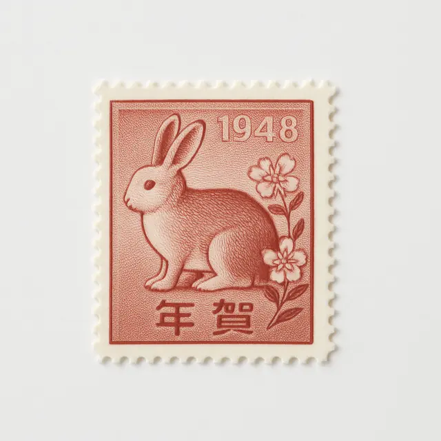 1948年 日本郵便 年賀切手