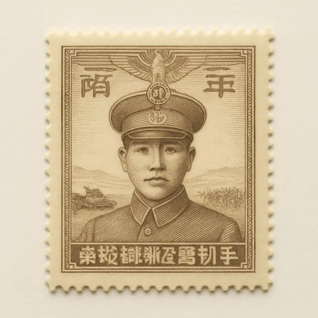 満州国 1934年発行 陸軍創立記念切手